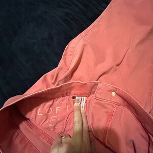 LOFT size 12 Coral Ankle & Cropped Pants